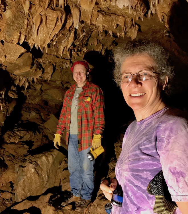 Barb and Gwen moving mud